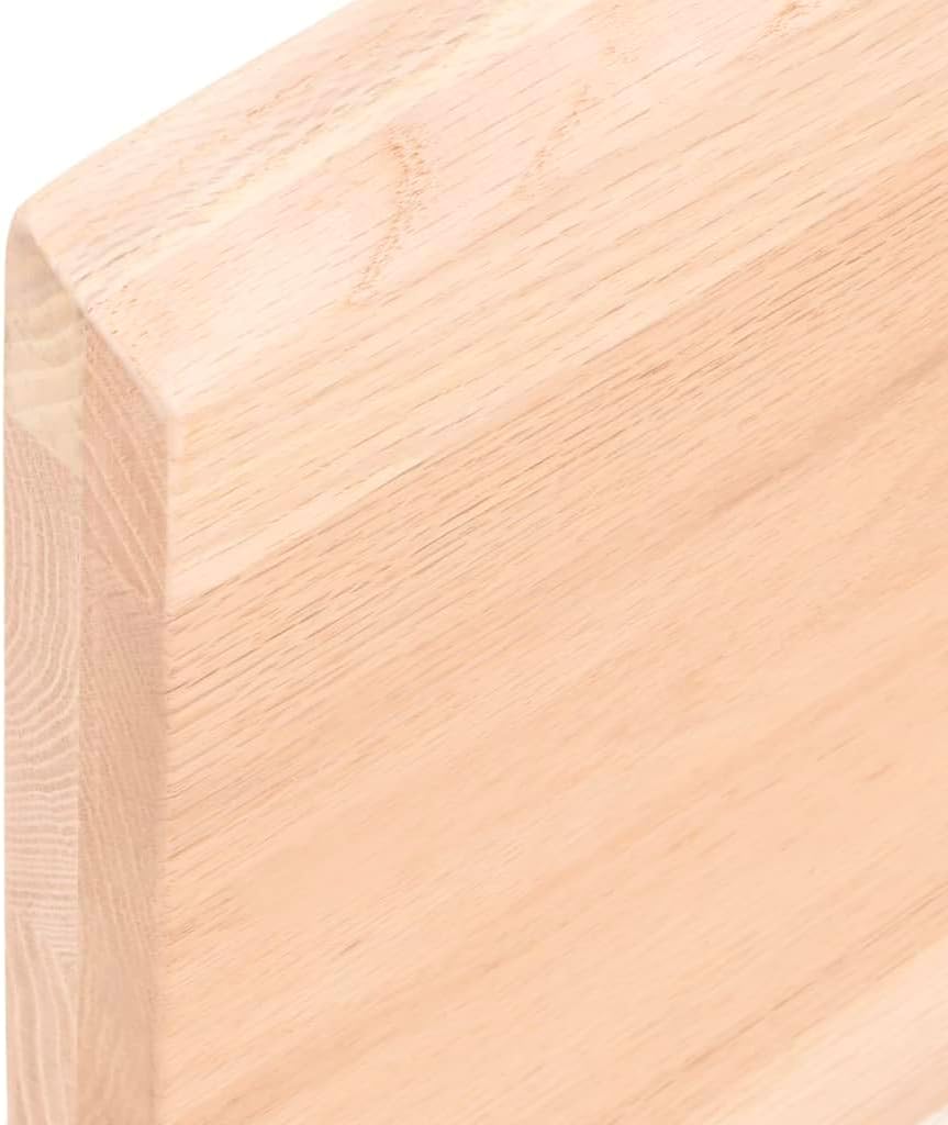 Solid Oak Table Top 60 x 50 cm – Unfinished Wood Replacement for Kitchen Coffee Table, Dining Table, Desk, Gold Countertop – Perfect for DIY Home Projects
