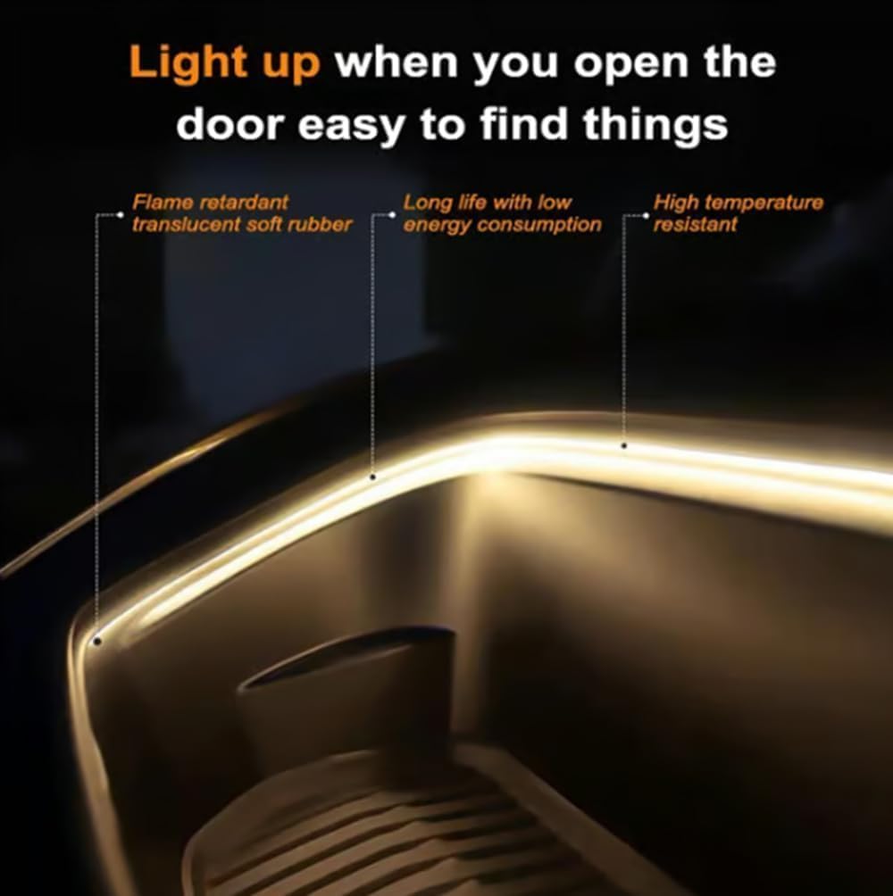 Dynamic Flowing Car Trunk Light Strip, Smart Car Trunk Led Atmosphere Light Strip, Universal Waterproof Cargo Ambient Lighting,for SUV Truck Trailers (White,2m/78in)