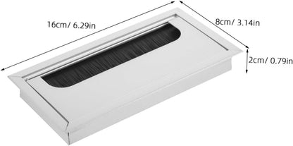 HOMSFOU Grommet Aluminum Alloy Desk Wire Hole Cover Stylish Cable Organizer for Efficient Cord Management Reducing Desk Clutter and Enhancing Workspace Productivity