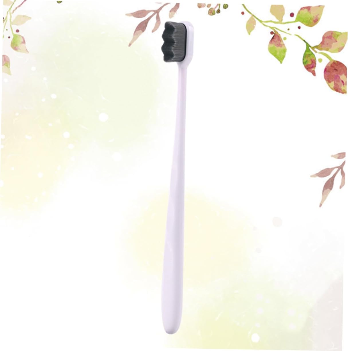 SOPOTUTU Micro Nano Bristle Toothbrushes for Oral Cleaning Ergonomic Design with Slip Handle Comfortable Grip Teeth Cleaning Hair and White Handle
