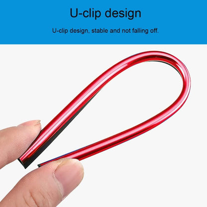 20pcs Car Air Conditioner Decoration Strip for Vent Outlet, 19.5CM Car Vent Trims, Suitable for Most Air Vent Outlet Car Interior Accessories (Red)