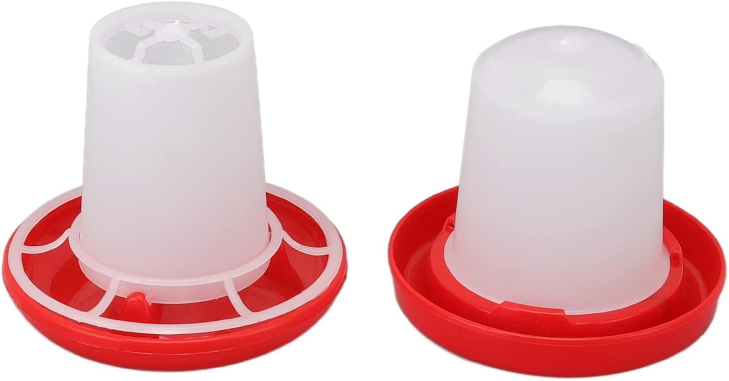Chicken Water Feeder and Waterer Kit - Automatic Chick Feeding and Watering Equipment With 160ML Feeder, Rotary Sleeve Design for Poultry