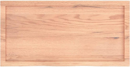vidaXL Light Brown Solid Oak Wood Table Top, Treated Wood, Handcrafted with Live Edge, Replacement Board for Personal and Commercial Use