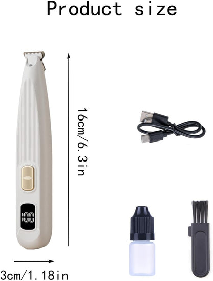 Lqucwepp Electric Pet Paws Trimmer with Light,Washable Dog/Cat Hair Clipper Low Noise Waterproof Trimmer Grooming Shaver Pet Razor for Pets, Eyes, Face, Ears, Paw