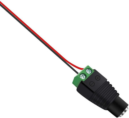 inShareplus 10 Pack 5.5 X 2.1mm Barrel Power 12V Male and Female DC Power Jack Cable Connector Adapter Plug for CCTV Security Camera LED Strip