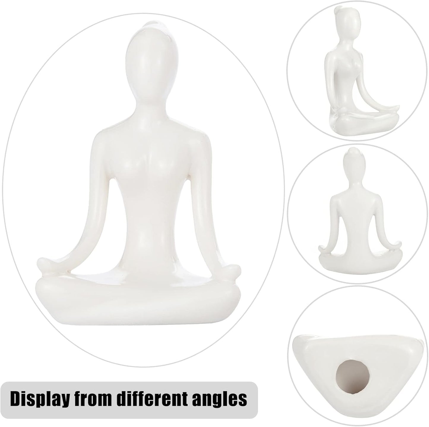 4pcs Yoga Statues Women Zen Decor Figurines Meditation Table Decoration Sculpture Spiritual Accents Shelf Decorations for Home Living Room Bedroom Office White