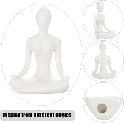 4pcs Yoga Statues Women Zen Decor Figurines Meditation Table Decoration Sculpture Spiritual Accents Shelf Decorations for Home Living Room Bedroom Office White