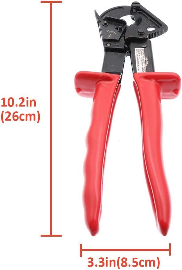 Mengshen Ratcheting Cable Wire Cutter, Heavy Duty Aluminum Copper Ratchet Cable Cutting Hand Tool, Cut up to 240mmÂ²