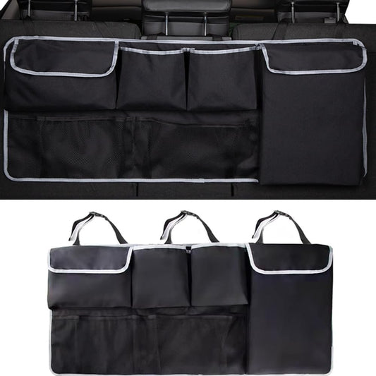 Trunk Organizer Back Seat Hanging Organizer Foldable Car Storage Organizer for SUV Truck MPV VAN with Multiple Different Size Storage Bags Super Capacity Car Organizer Equipped Adjustable Straps E6N