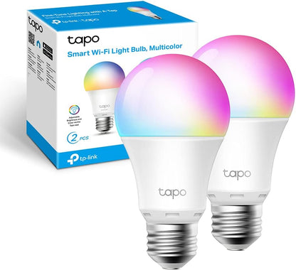 Tapo L530E WiFi Smart LED Light Bulb, E27, Compatible with Alexa and Google Home, 806 Lumens, 8.7W, No Hub Required, Remote Control via APP, 2 Pack