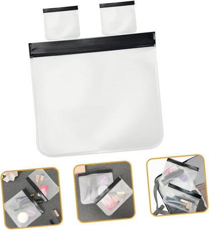 NULYLU Travel Makeup Bag 3pcs Portable Storage Pouches for Toiletries Cosmetics Accessories Waterproof Compact Durable Perfect for Travel Outdoor