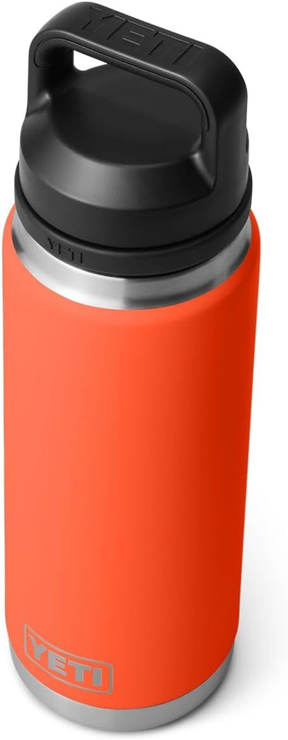 YETI Rambler 26 oz Bottle, Leakproof, Vacuum Insulated, Stainless Steel with Chug Cap, Papaya