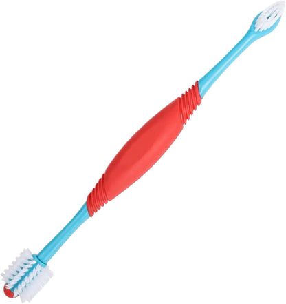 Sprofondimi di denti per cani - Spazzo da dente cucciolo a doppia testa | PROPRIETÀ DI CARE DENTALE PET | Strumento di pulizia multi-pet per la salute orale | Ideale per la toelettatura da esterno per