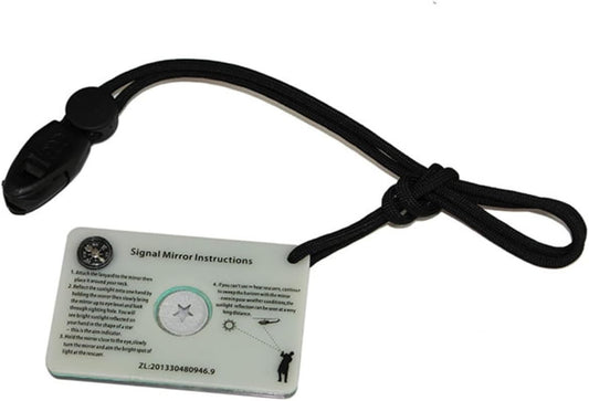 OSOLADY Daylight Signal Mirror Reflective Emergency Mirror for Outdoor Survival Light Grey