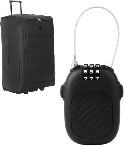 Retractable Locker - Steel Cable Ski Lock | Steel Cable Ski Lock | Luggage Padlocks | Security Password Lock Combination Padlocks | Snowboard Security Device for Luggage, Stroller