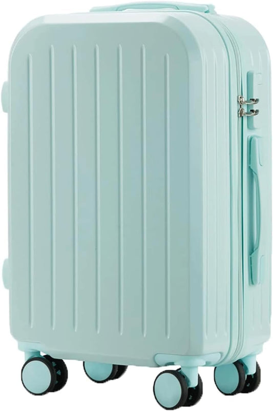 Wheeled Suitcase, Large Capacity Durable Suitcase Student Carry-on Luggage Security Combination Lock Women's Suitcase, 24 inches, Yellow (Blue 20 inches)