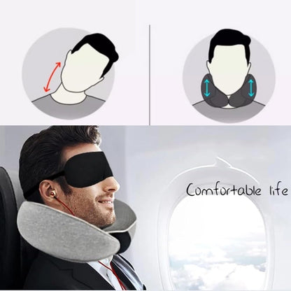 Poemtian Travel Pillow Neck Pillow Travel Neck Pillow for Airplane Memory Foam Travel Neck Pillow Camping Pillow