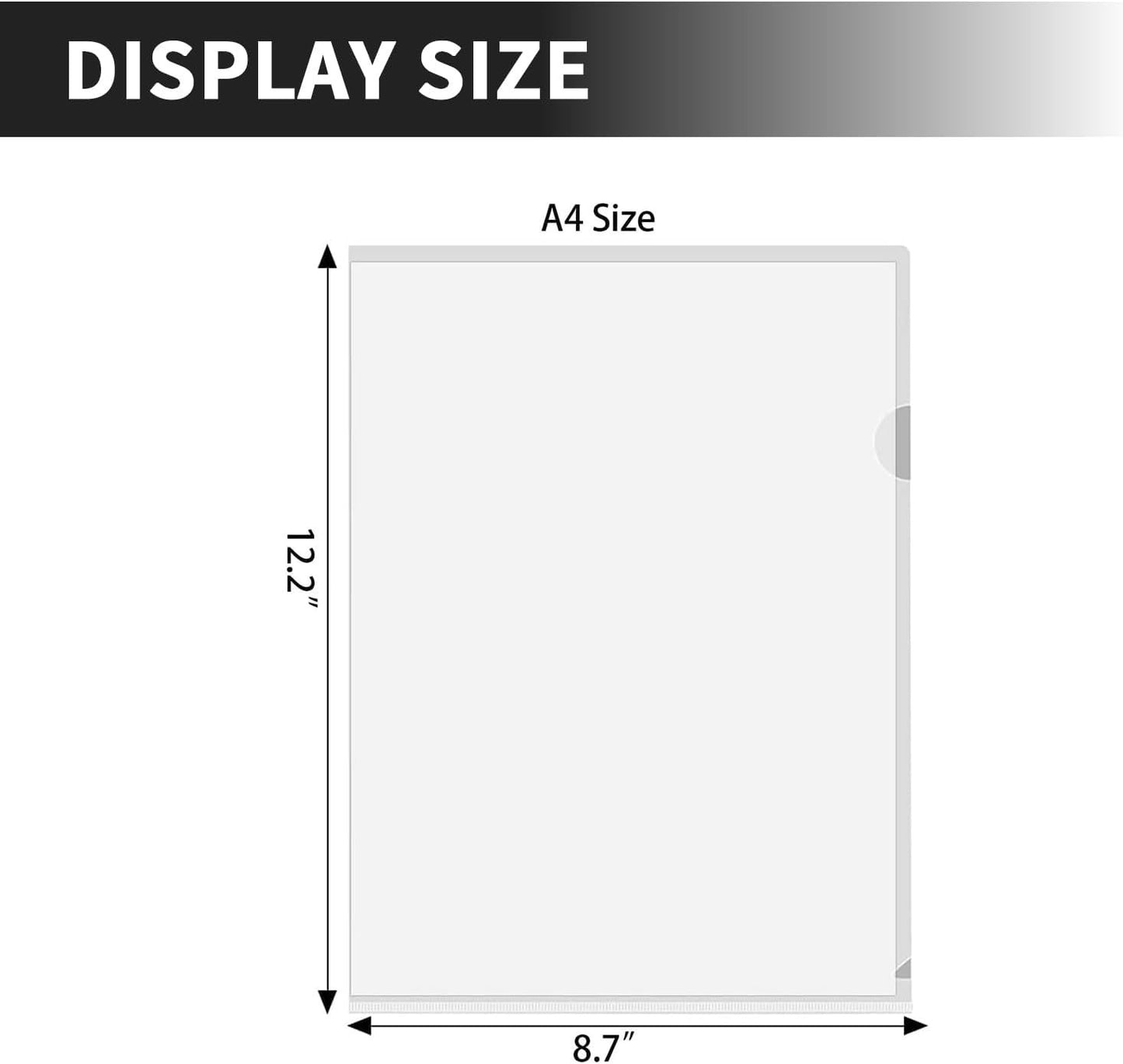 Clear Plastic Document File Folder 30 PCS A4 Size Clear Transparent Folder for Chool Home Work Office Organizationchool Home Work Office Organization(Transparent Folder(30pack))