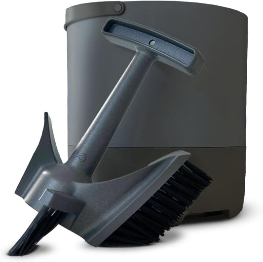 FoodCycler Eco 3 Bucket & Infinity Brush Pack – Kitchen Compost Bin Cleaner & Cleaning Brush Set – Sustainable Food Processor, Trash Can & Recycling Bin Cleaning Supplies & Essential (Grey)