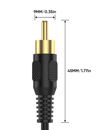 CableCreation RCA to Speaker Wire Adapter, 2 Bare Wire Cables to RCA Plug Adapter Repair Cord Compatible with Speaker Amplifier, Audio Video AV Receiver, TV, Subwoofer (2Pack 20AWG 3.3FT)