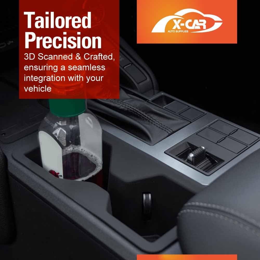 X-CAR Centre Console Rubber Cup Holder Insert for Toyota Prado 250 Series 2024-2025 Interior Accessories