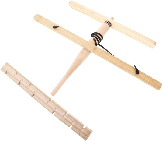 Toddmomy 1 Set Outdoor Survival Tool Wooden Fire Drill Kit for Camping Hiking Learning Skills Portable Lightweight for
