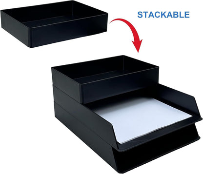 Amazon Basics Plastic Organizer - Accessory Tray, Black