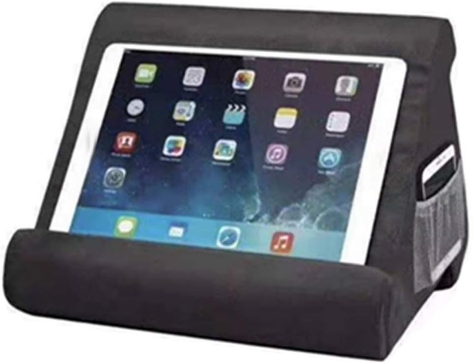 Pillow Pad, Tablet Holder, Tablet Cushion Tablet Stands Laptop Tablet Stand Holder Tablet Pillow Stand Multi-Angle Tablet Stand Pillow Holder for Tablets eReaders Smartphones Books (Navy Blue)