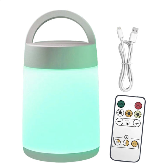 Generico Kids Night Lamp, Touch Control Night Light, 10-Color Options with Timer, 5.71x3.27in Smart Portable Bedside Lantern, Ideal for Bedroom, Living Room, Desk Lighting for Children