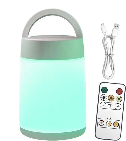 Generico Kids Night Lamp, Touch Control Night Light, 10-Color Options with Timer, 5.71x3.27in Smart Portable Bedside Lantern, Ideal for Bedroom, Living Room, Desk Lighting for Children