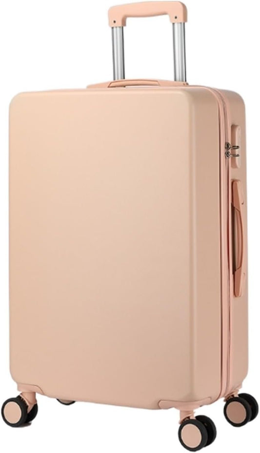 Luggage Suitcases for Travelling Portable Hard Shell Luggage Security Combination Lock Suitcases Quiet and Smooth Luggage Spinner Wheels Luggage (Color : Pink, Size : 20inch)