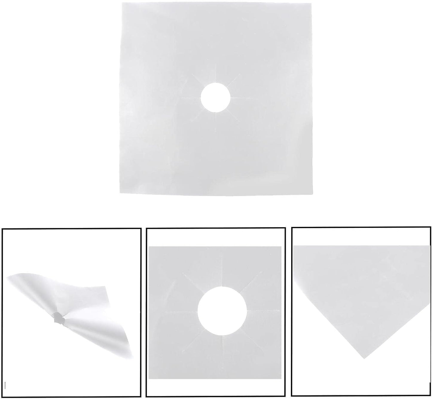 Stove Top Covers Burners, 4x Burner Protector, Heat Resistant Reusable Anti Oil Cleaning Pads, Essential Kitchen Gadget 10.63x10.63 Inches for Cooking in Rvs, Restaurants