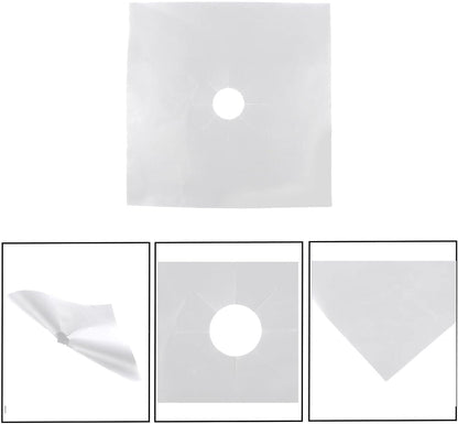 Stove Top Covers Burners, 4x Burner Protector, Heat Resistant Reusable Anti Oil Cleaning Pads, Essential Kitchen Gadget 10.63x10.63 Inches for Cooking in Rvs, Restaurants