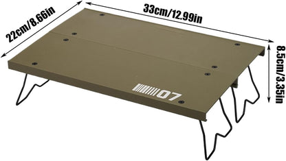 Folding Camping Table, Aluminum Alloy Structure, Compact Travel, Lightweight Picnic Gear, Portable Camp Stand, Sturdy, for Fishing Beach Furniture, Backyard Hiking Use