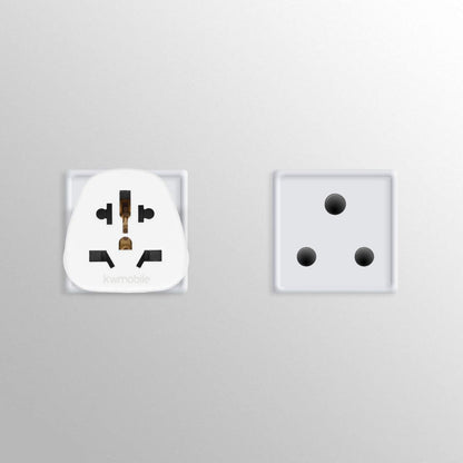 kwmobile 2x Travel Adapter South Africa - Type M Type M Socket Adapter South Africa Mozambique Leshoto Bhutan Namibia - White