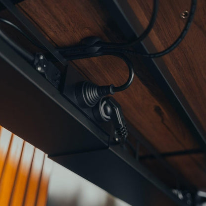 Desky Integrated Cable & Data Channel â€“ Matte Black â€“ No Plugs â€“ Under Desk Cable Tray with Clean Routing and Steel Cover â€“ Perfect for Minimalist Office or Studio Workspaces