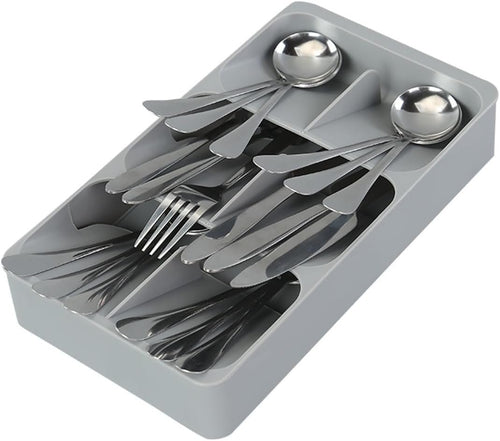 Mulikeer 6 Slot Silverware Cutlery Drawer Organizer, Kitchen Utensil Tray for Flatware, Cutlery, Spoons and Knives Storage Organization