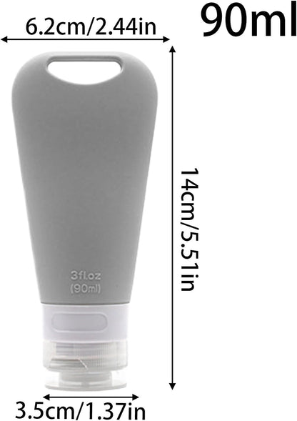 Refillable Lotion Dispensers - Travel Size Toiletries | Leak-Proof Toiletry Containers For Lotion, Body Wash, Cream, Camping, Puppy Bathing Necessities, Outdoor Travel Gear For Men & Women
