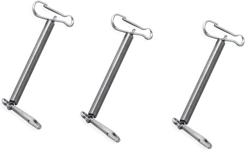 3Pcs Silver Replacement Springs with 3 Clips Stainless Steel 3.1 Inch Spring Fastening Water Drinking Bottle for Rabbit Hamster Water Bottle Spring Clip,Feeding and Watering Supplies, Big Spring