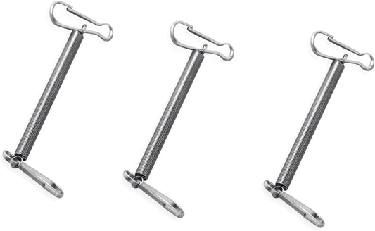 3Pcs Silver Replacement Springs with 3 Clips Stainless Steel 3.1 Inch Spring Fastening Water Drinking Bottle for Rabbit Hamster Water Bottle Spring Clip,Feeding and Watering Supplies, Big Spring