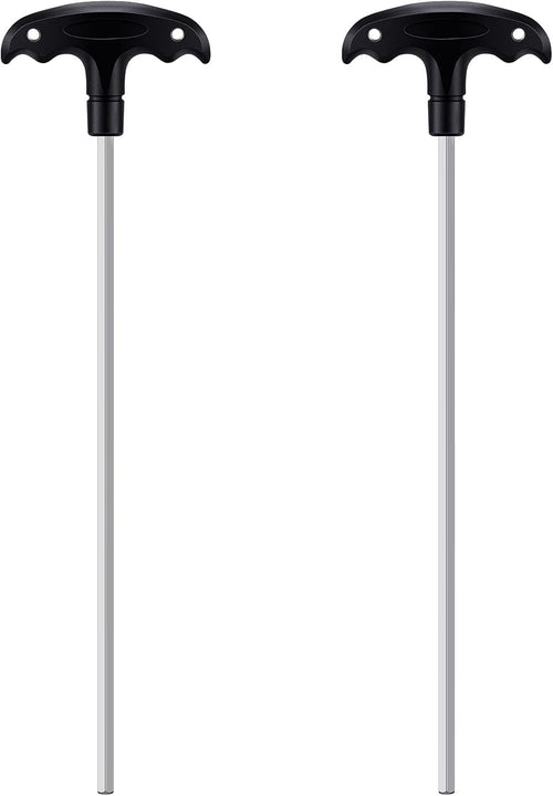 Honoson 2 Pieces T Handle Hex Key for Safety Iron Hex Key for Swimming Pool Cover Deck, 13 Inches, Black