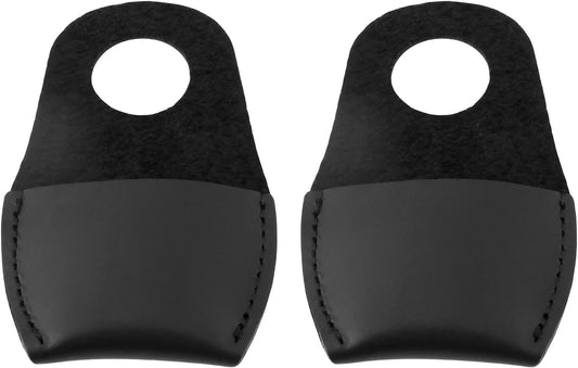 Briny River 2PCS Leather Thumb Guard 80x52mm Woodworking Carving Tool Thumb Protector Finger Thimble Guards Tools for Handmade Carpenter Carving Black