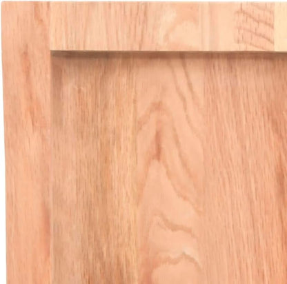 vidaXL Light Brown Solid Oak Wood Table Top, Treated Wood, Handcrafted with Live Edge, Replacement Board for Personal and Commercial Use