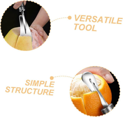 Amosfun 2 Set Apripomelo in Acciaio Inossidabile Gadget Cucina Kitchen Gadgets Spremiagrumi Affettatrice Per Ananas Pompelmo Pelapatate Per Frutta E Verdura Utensili Da Cucina 2 Pezzi * 2
