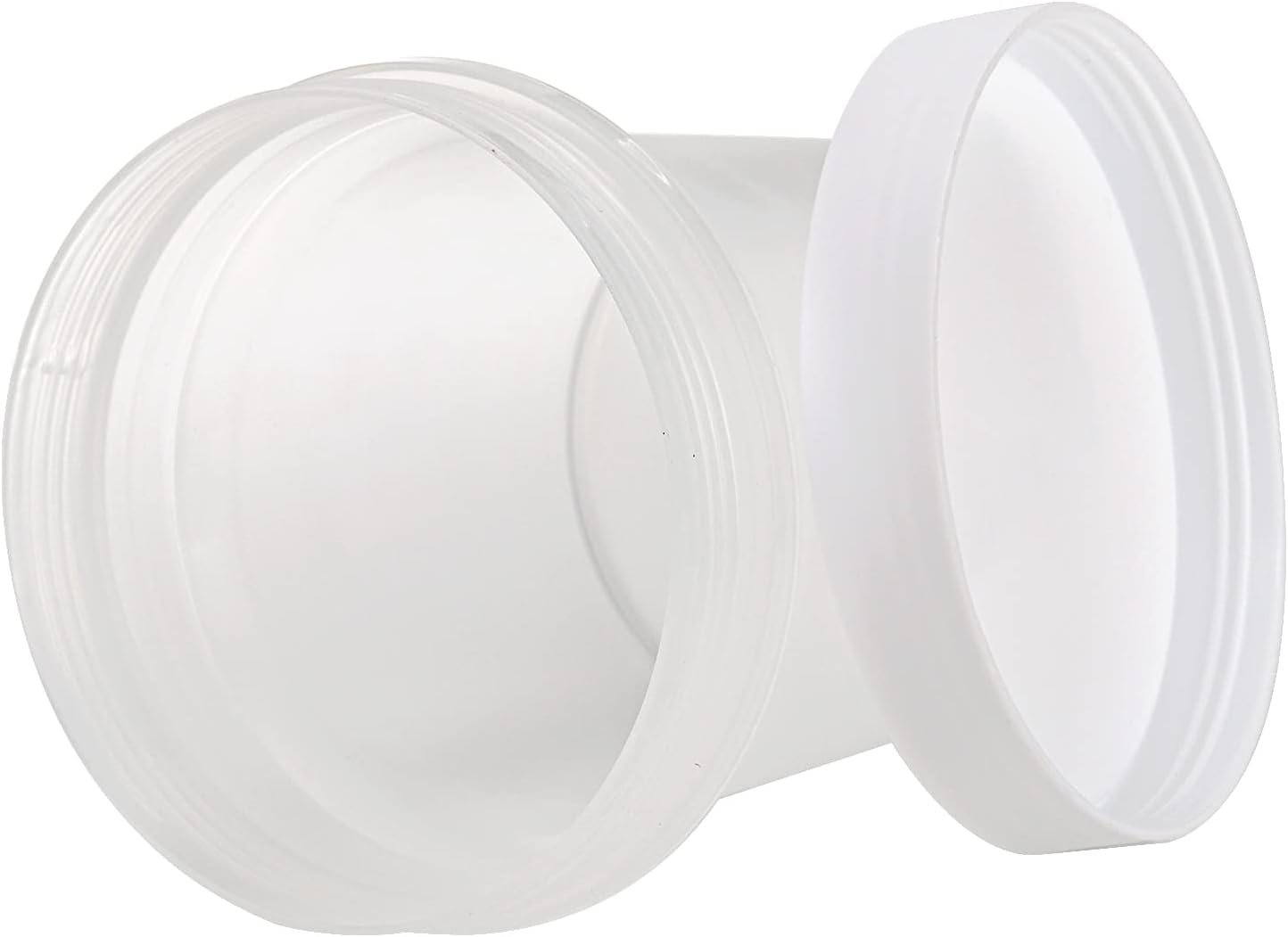 Peohud 20 Pack Ice Cream Containers, 10 Oz Plastic Freezer Food Storage Jars with Screw Lids, Leak Proof Takeout Container for Jam, Reusable Pudding Cups for Fruit, Dessert, Sundaes, Soup, BPA Free