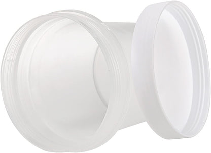 Peohud 20 Pack Ice Cream Containers, 10 Oz Plastic Freezer Food Storage Jars with Screw Lids, Leak Proof Takeout Container for Jam, Reusable Pudding Cups for Fruit, Dessert, Sundaes, Soup, BPA Free