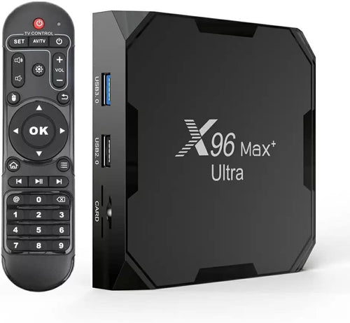 X96 Max Plus Ultra TV Box Android 11 Amlogic S905X4 4GB 32GB Support AV1 8K Dual WiFi BT with i8 Keyboard