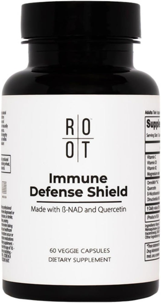 Wellness Immune Support Supplement | Having Vitamin D, Vitamin C, Vitamin K2, Minerals, Digestive Enzymes with Trace Elements from The Great Salt Lake and Flavonoid Quercetin, Nad Supplement 60/Bottle