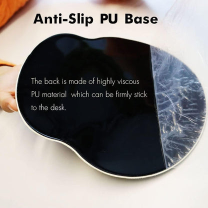 Cute Ergonomic Mouse Pad Wrist Support,[ 20% Larger] Wrist Rest Non-Slip Gel Anime Kawaii 3D Bear Donut Mouse Pads, Silicon Wrist Pad,with Coaster,Easy-Typing,Pain Relief, Game Work Study Home Office