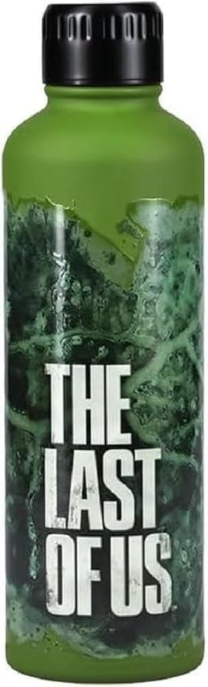 Paladone The Last of Us Official Licensed Movie Icon Glow in The Dark Water Bottle, Gamer Decor and Gift, Neon Green Desk Accessory for All Ages, Drinkware for Gaming Fans
